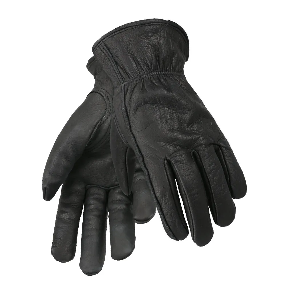(12 pair pack) Water Resistant Fleece Lined Top Grain Cowhide Leather Work Gloves