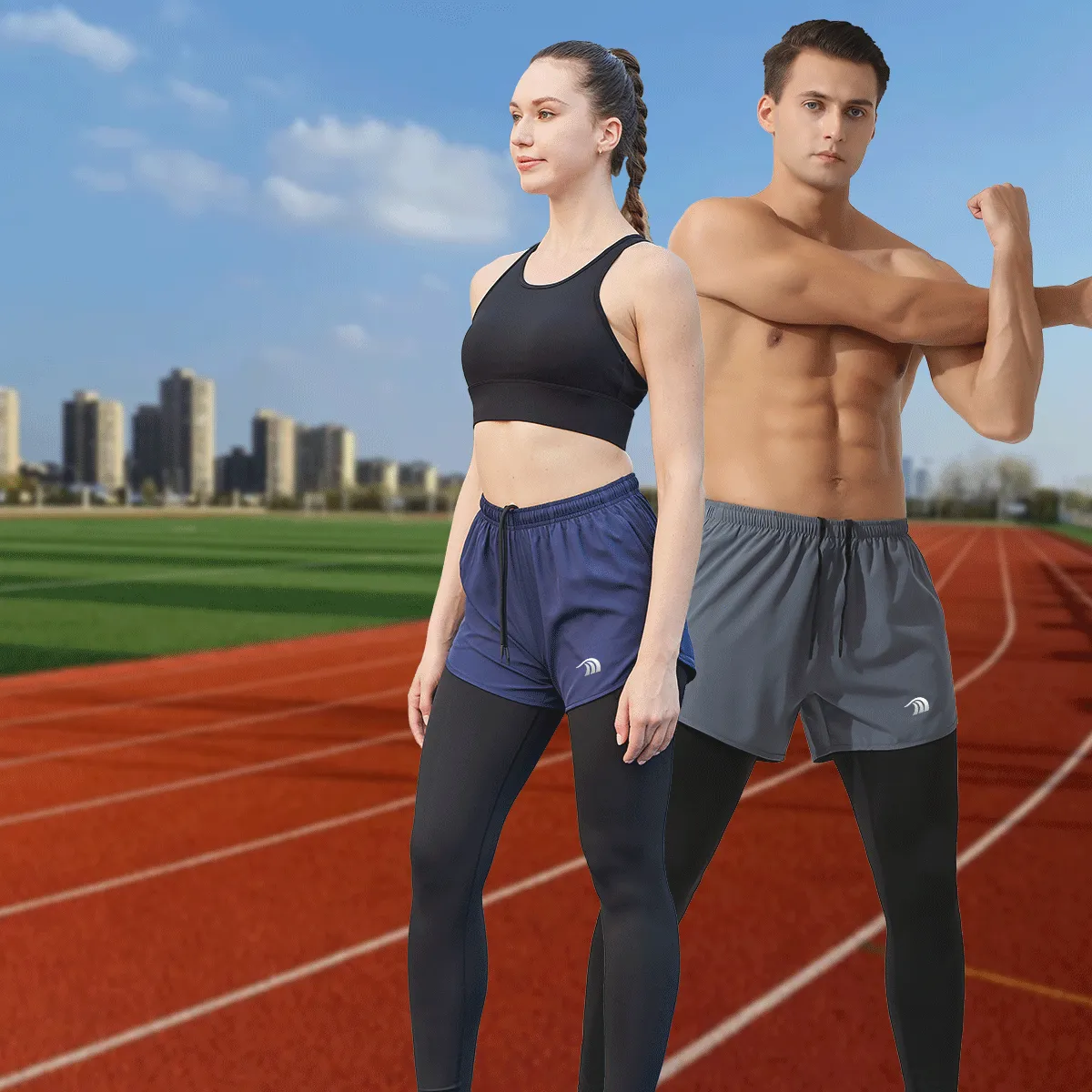2-in-1 Fitness Running Leggings