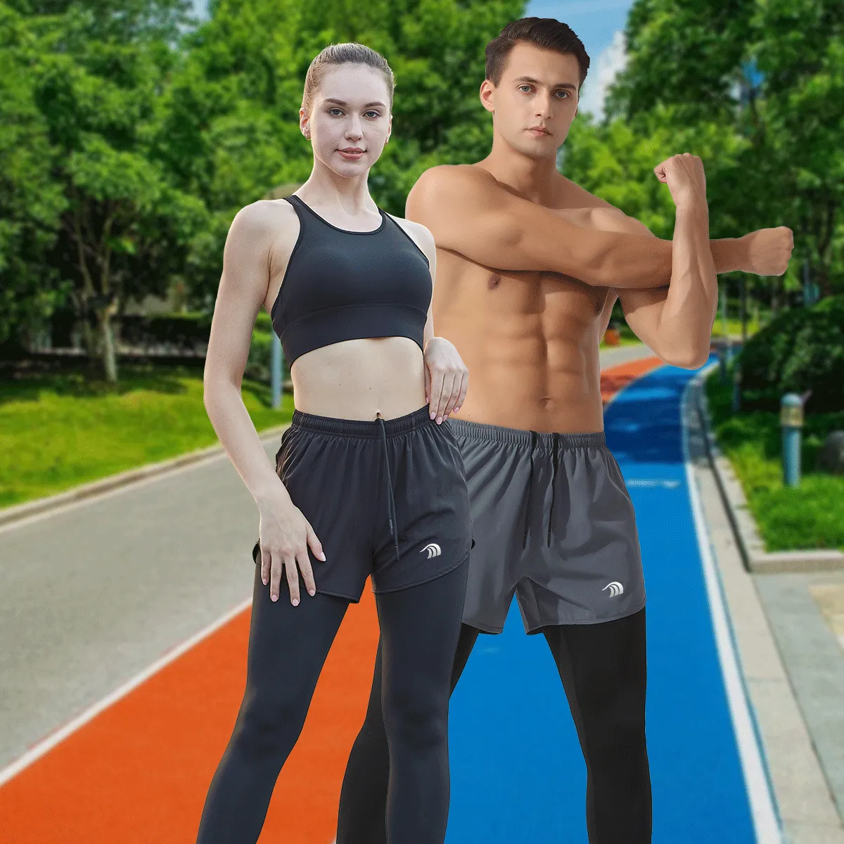 2-in-1 Fitness Running Leggings