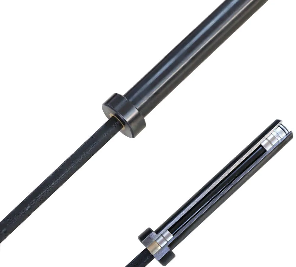 2.2m 20kg Black Harden Chrome Bar Cross Training Powerlifting Olympic Barbell - 680kg Capacity