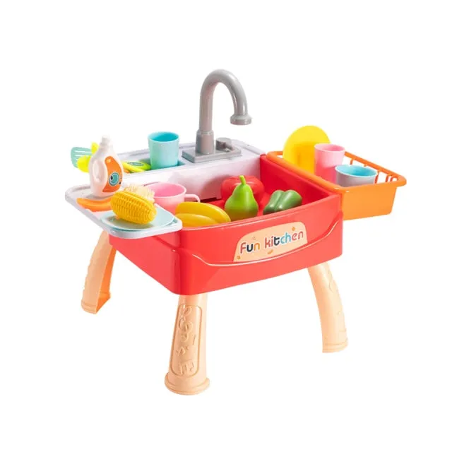 28pcs Kids Kitchen Play Sink