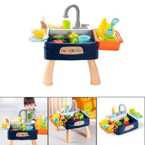 28pcs Kids Kitchen Play Sink