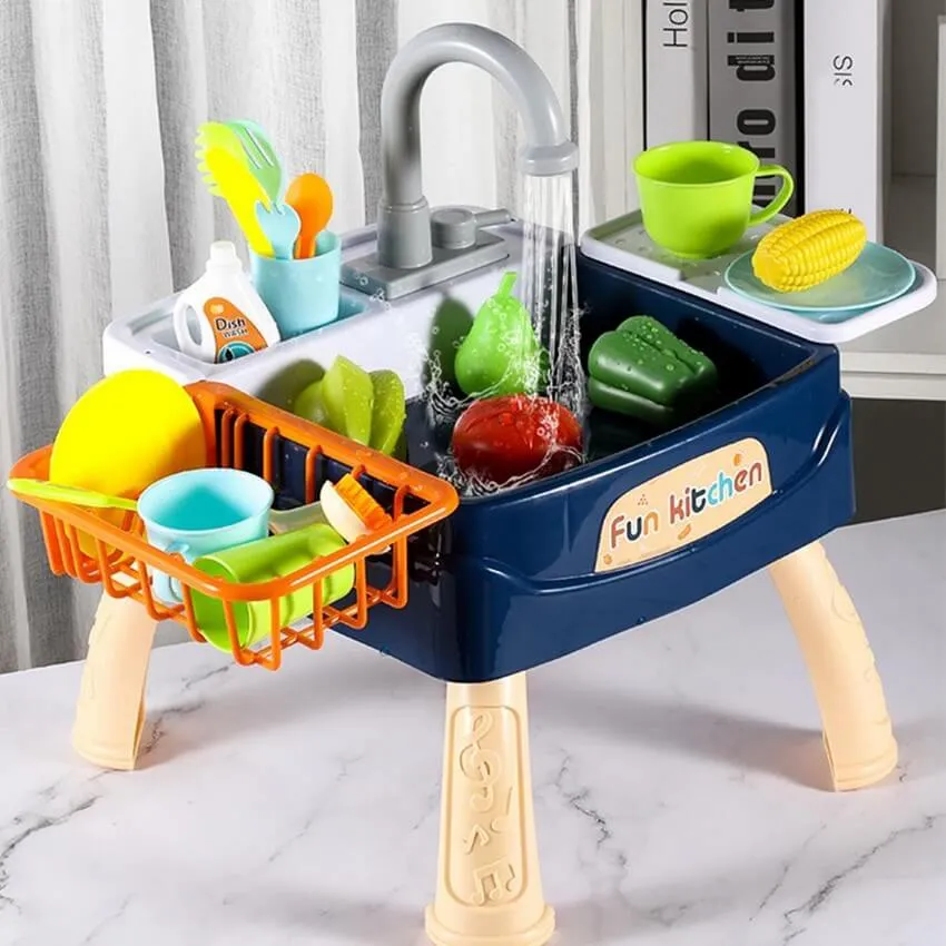 28pcs Kids Kitchen Play Sink
