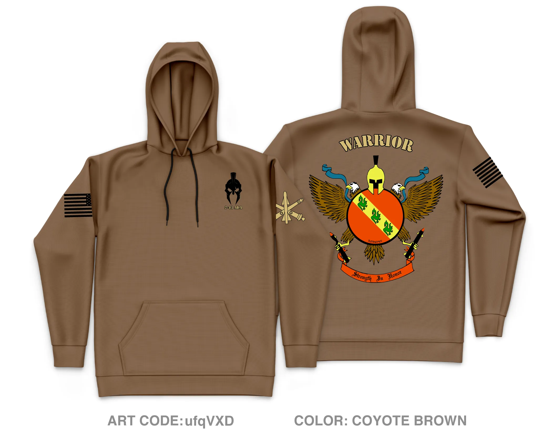2d Battalion, 43d Air Defense Artillery Regiment Store 1 Core Men's Hooded Performance Sweatshirt - ufqVXD