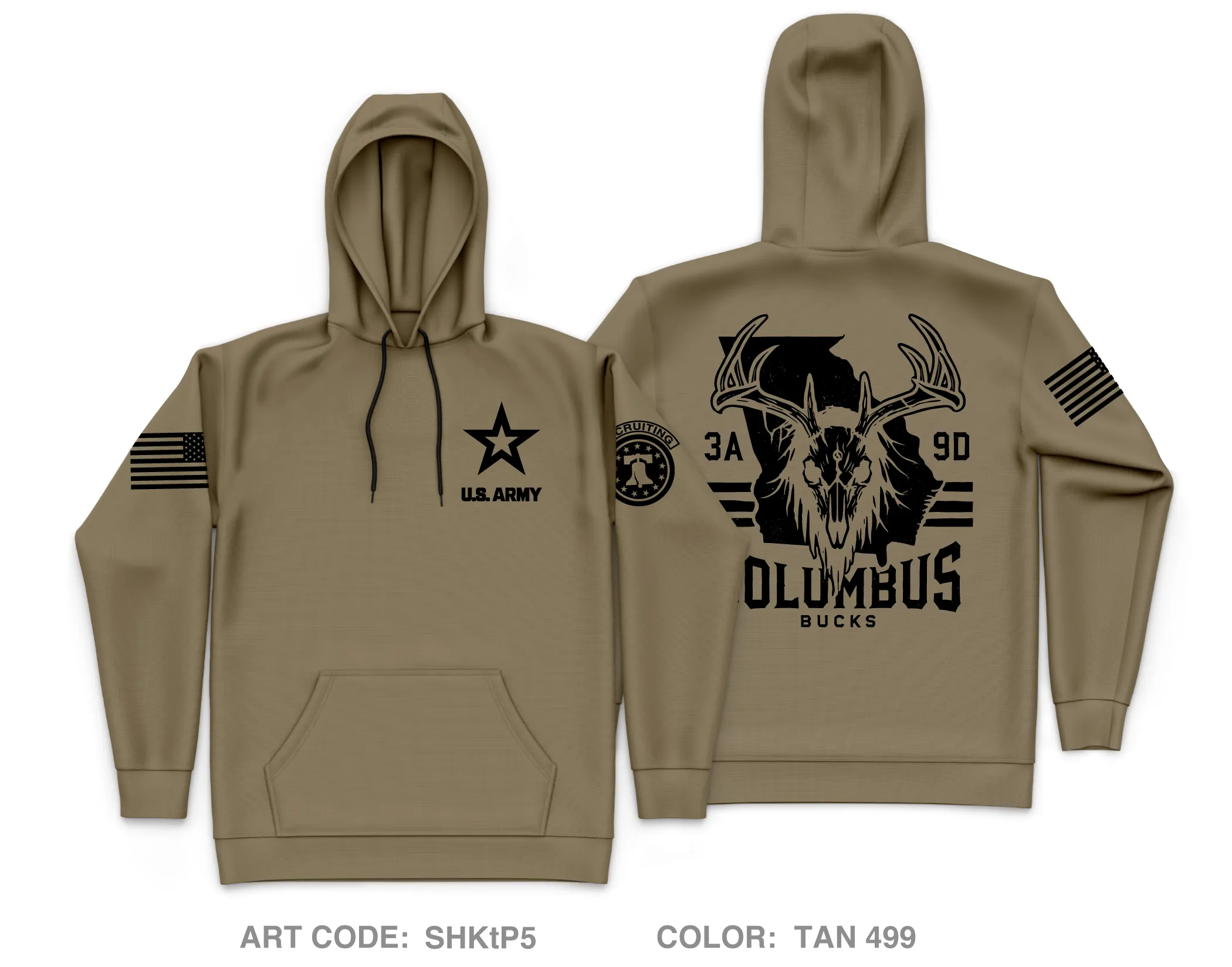 3A9D Core Men's Hooded Performance Sweatshirt - SHKtP5
