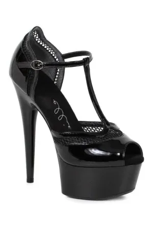 609-HAILEY Platform Pump  | Black Patent