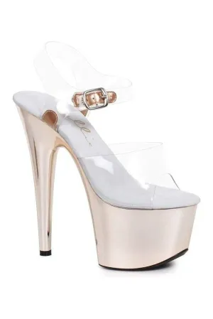 709-BRIA Platform Sandal  | Clear Vinyl