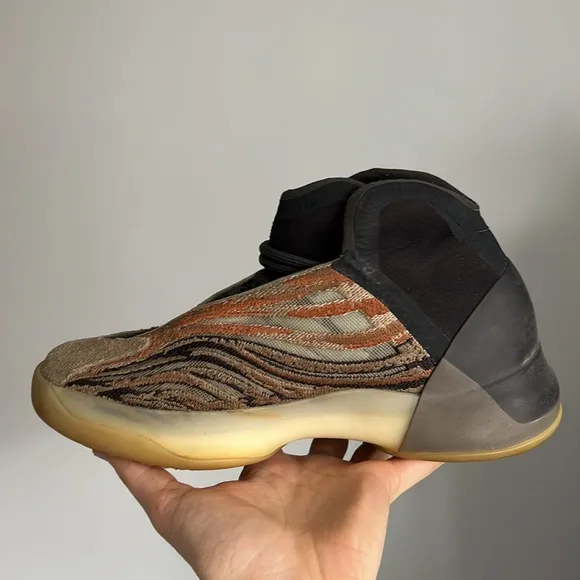adidas YEEZY quantum QNTM flash orange amber tint shoes sneakers Kanye West Sz 4
