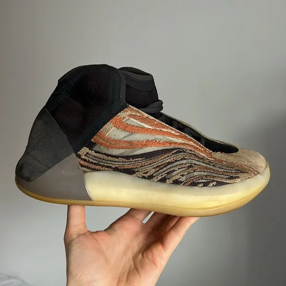 adidas YEEZY quantum QNTM flash orange amber tint shoes sneakers Kanye West Sz 4