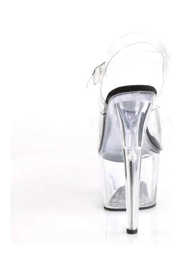 ADORE-708 Platform Sandal  | Clear Vinyl