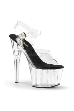 ADORE-708 Platform Sandal  | Clear Vinyl