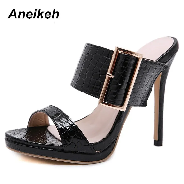 Aneikeh Gladiator Summer Thin High Heels