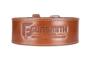 Apex 4 Inch Brown Powerlifting Single Prong Belt