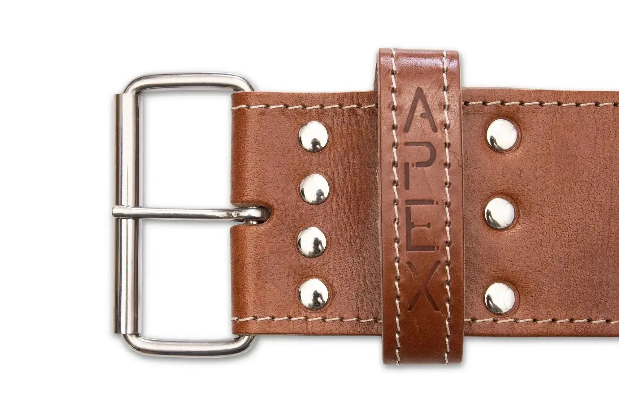 Apex 4 Inch Brown Powerlifting Single Prong Belt
