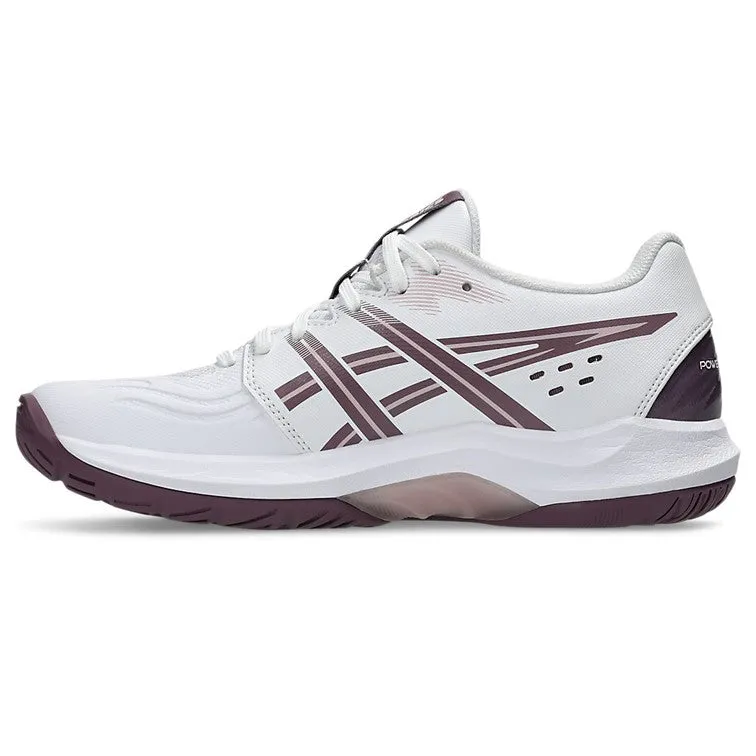 Asics Powerbreak FF White & Dusty Mauve Women's Indoor Court Shoes