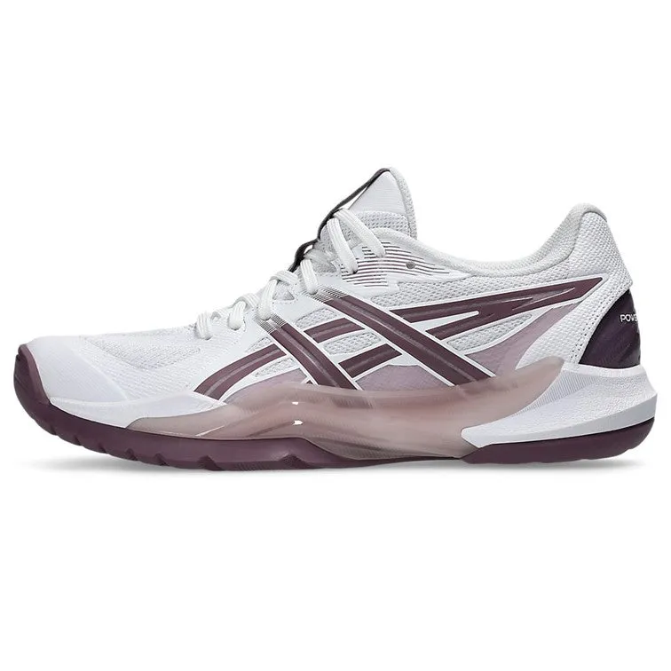Asics Powerbreak FF White & Dusty Mauve Women's Indoor Court Shoes