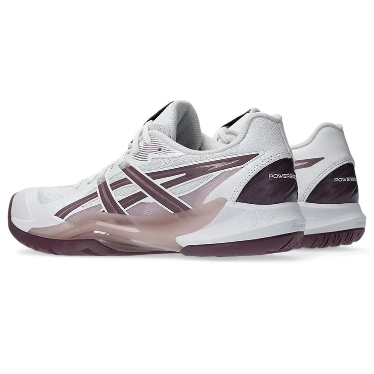 Asics Powerbreak FF White & Dusty Mauve Women's Indoor Court Shoes