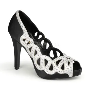 AVA-12  Black-Silver Satin
