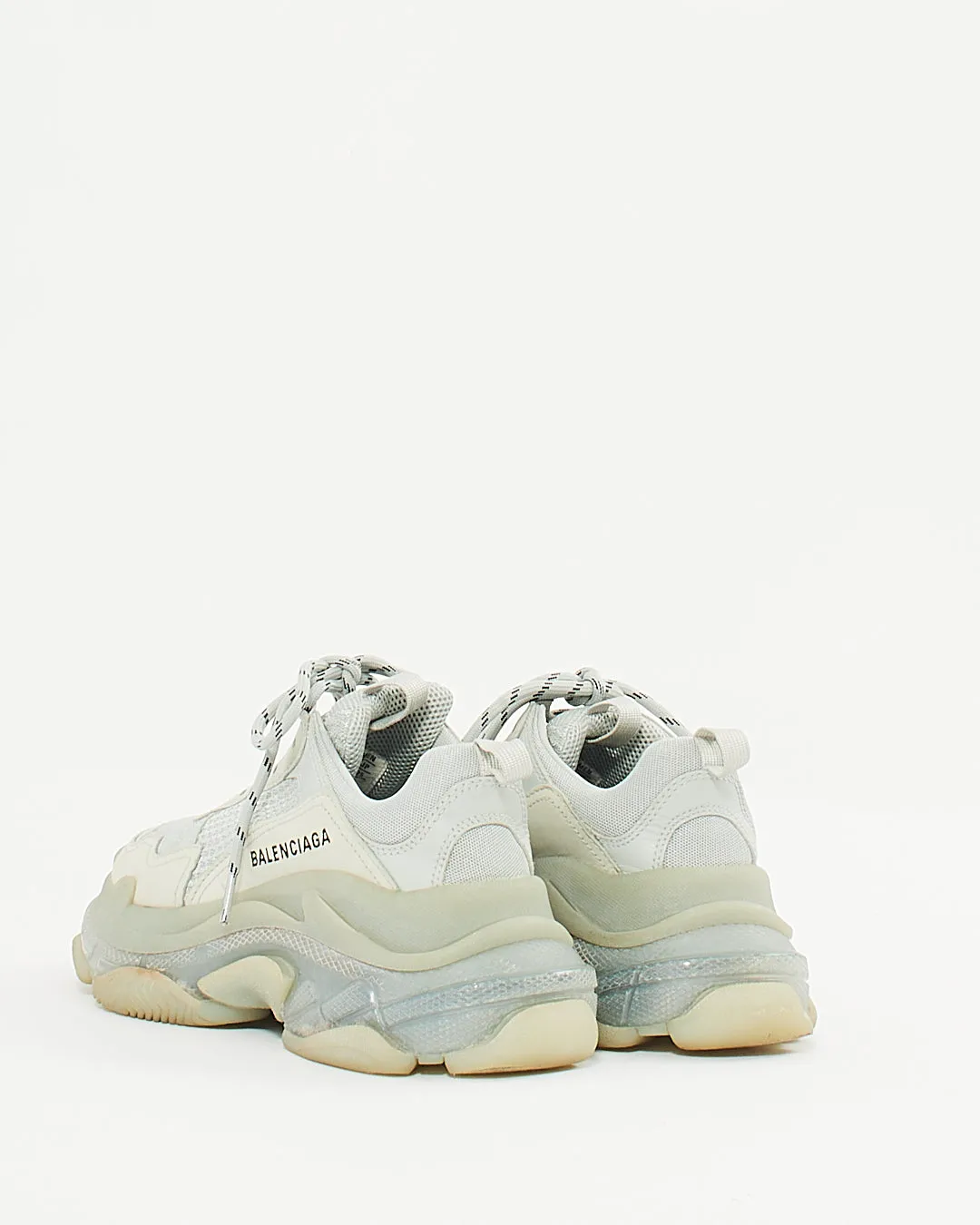 Balenciaga Grey Fabric/Leather Triple S Women Sneakers -  38