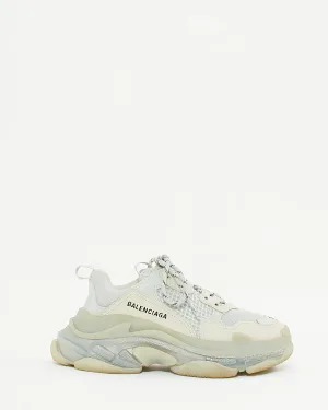 Balenciaga Grey Fabric/Leather Triple S Women Sneakers -  38