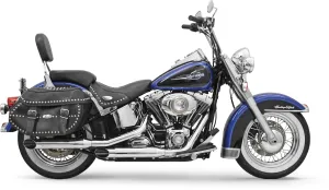 Bassani Manufacturing 12117F 3in. Firepower Slip-Ons - Slash Cut - Chrome