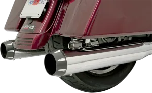 Bassani Manufacturing 1F742 4in. Quick Change Series Slip-Ons - Chrome