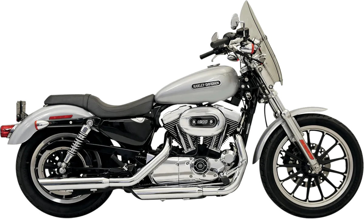 Bassani Manufacturing 1X17F 3in. Firepower Slip-Ons - Slash Cut - Chrome