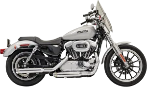 Bassani Manufacturing 1X17F 3in. Firepower Slip-Ons - Slash Cut - Chrome