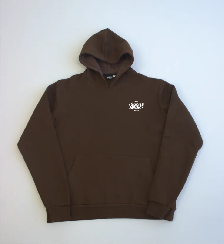 BE A GOOD HUMAN - Custom Brown Puff Hoodie