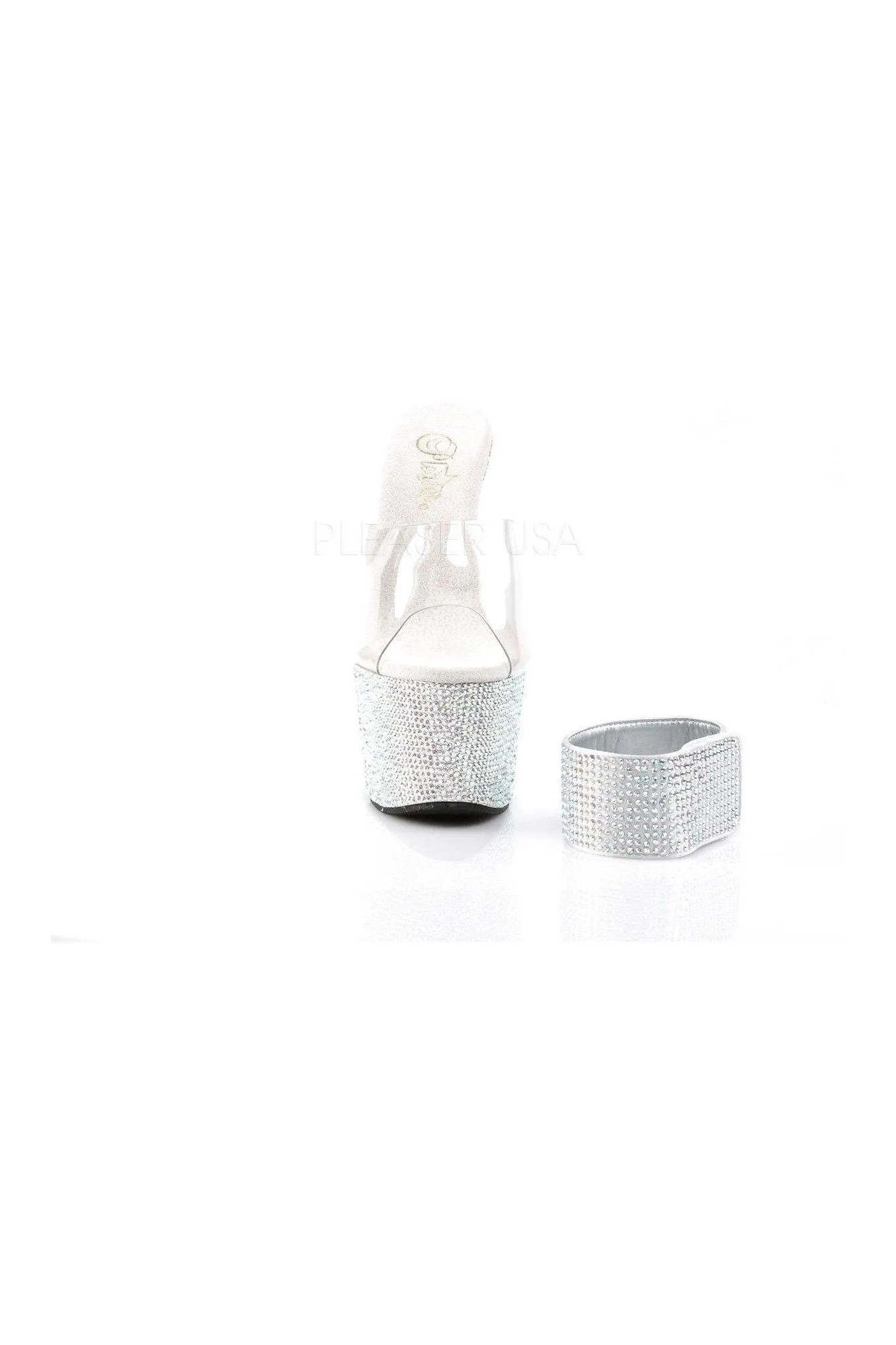BEJEWELED-712RS Platform Sandal  | Clear Vinyl