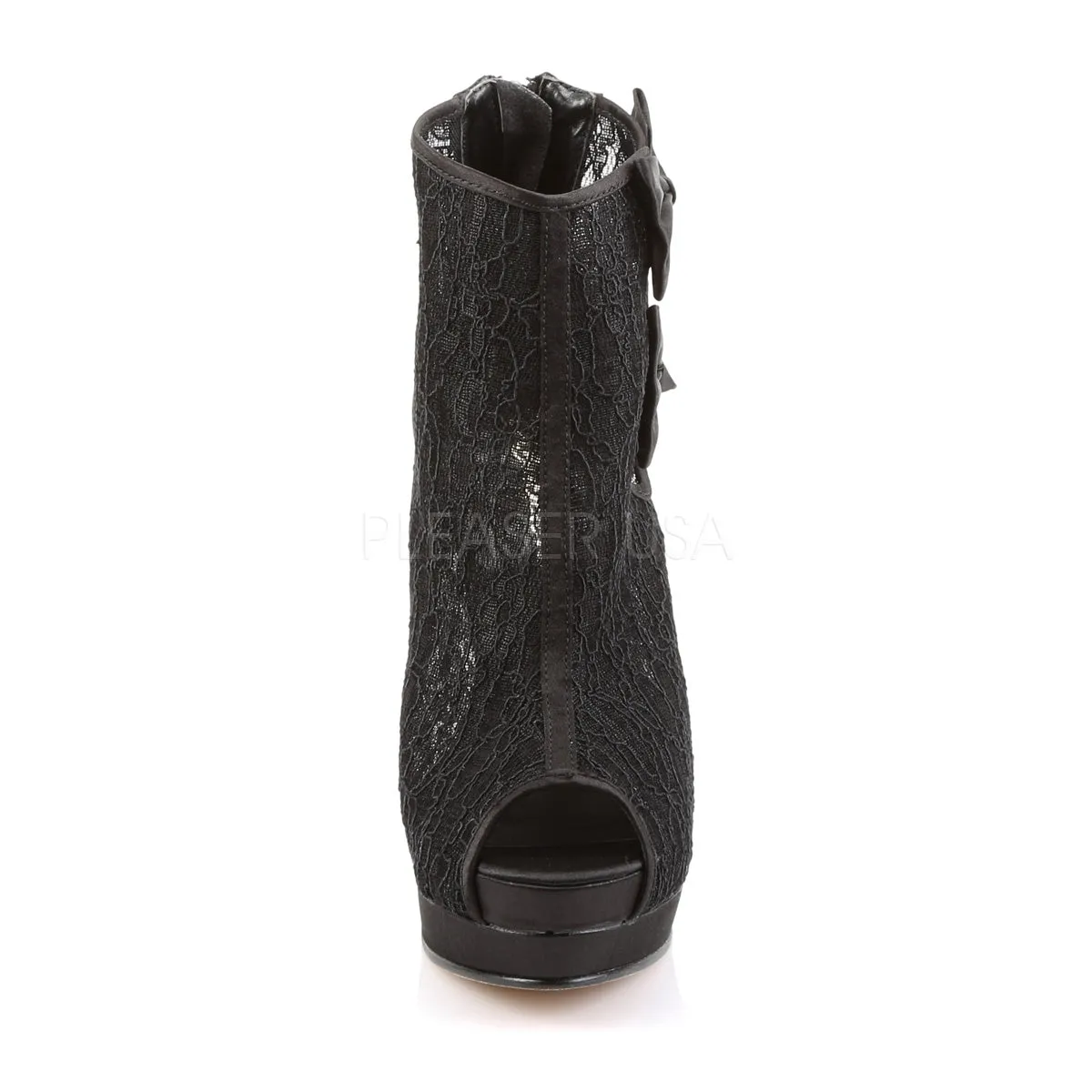 BELLA-28  Black Satin-Lace