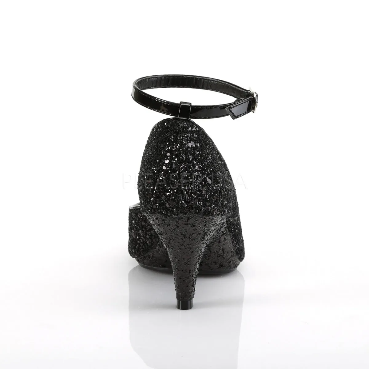 BELLE-381G  Black Glitter/Black Glitter