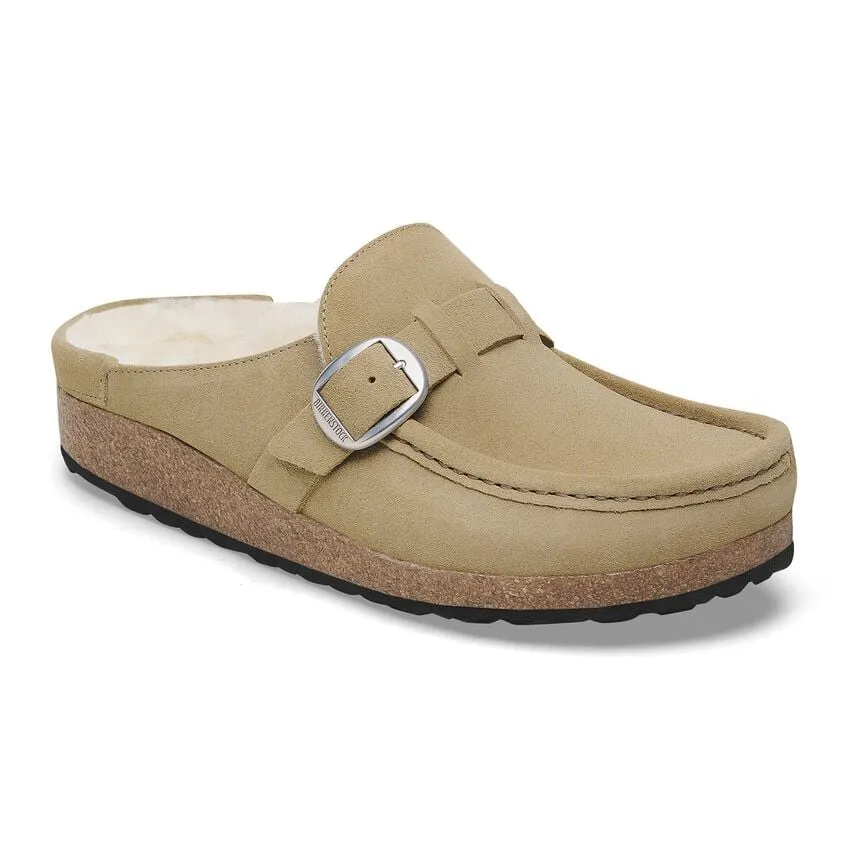 BIRKENSTOCK- BUCKLEY SHEARLING SUEDE LEATHER SHOE