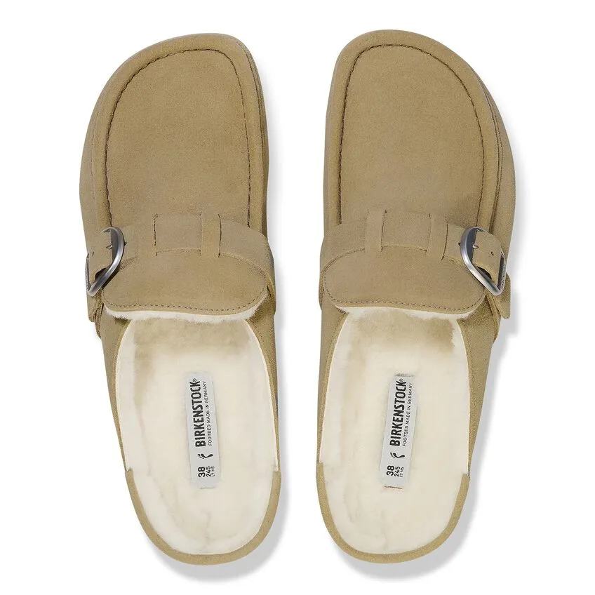 BIRKENSTOCK- BUCKLEY SHEARLING SUEDE LEATHER SHOE