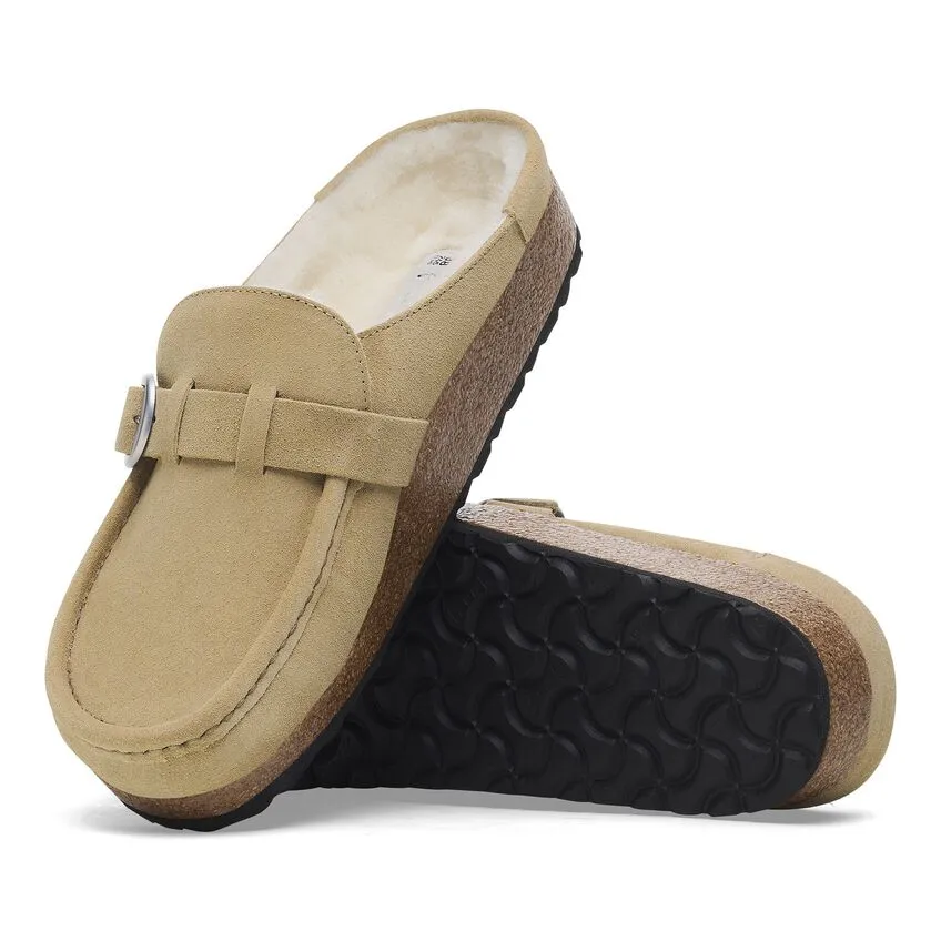 BIRKENSTOCK- BUCKLEY SHEARLING SUEDE LEATHER SHOE