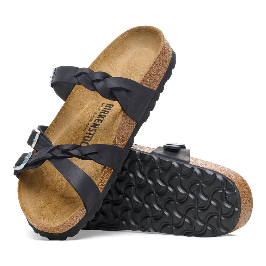 BIRKENSTOCK- FRANCA BRAIDED OILED LEATHER SANDAL
