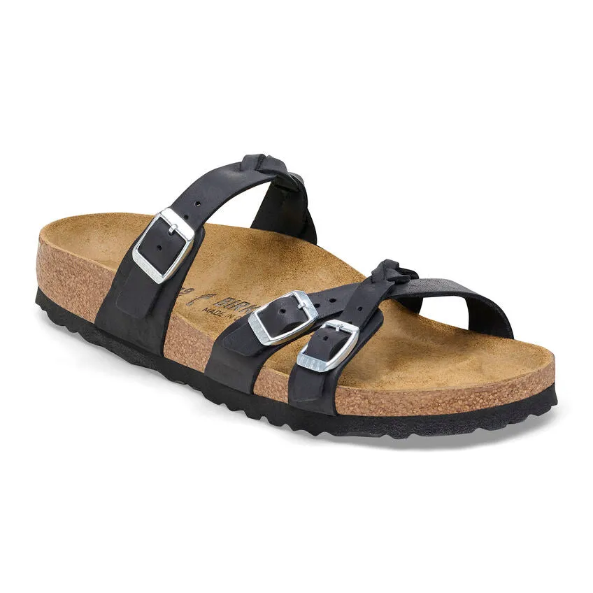 BIRKENSTOCK- FRANCA BRAIDED OILED LEATHER SANDAL