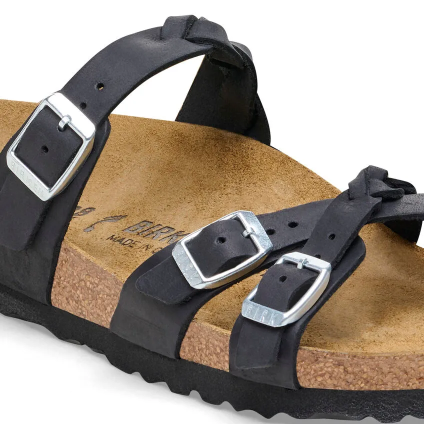 BIRKENSTOCK- FRANCA BRAIDED OILED LEATHER SANDAL