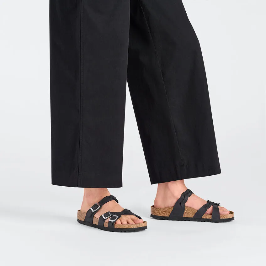 BIRKENSTOCK- FRANCA BRAIDED OILED LEATHER SANDAL