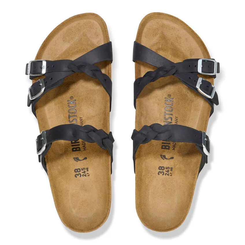 BIRKENSTOCK- FRANCA BRAIDED OILED LEATHER SANDAL