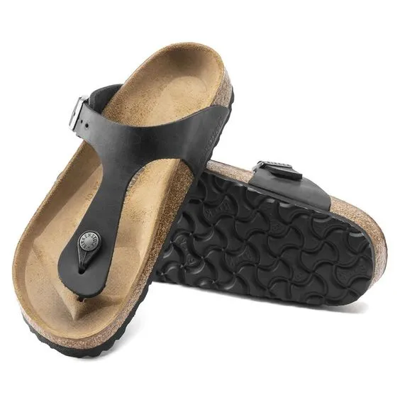 BIRKENSTOCK- GIZEH OILED LEATHER SANDAL