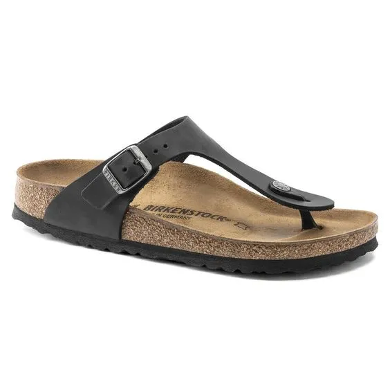 BIRKENSTOCK- GIZEH OILED LEATHER SANDAL