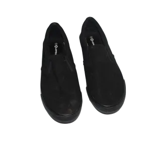 Black Canvas Slip On's