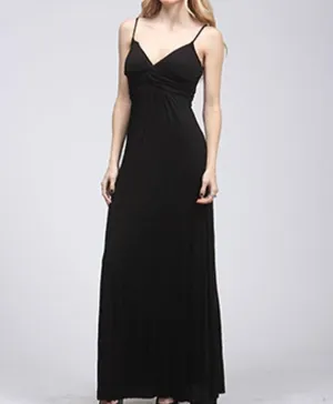 Black Empire Waist Maxi Dress