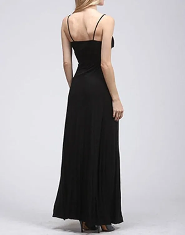 Black Empire Waist Maxi Dress