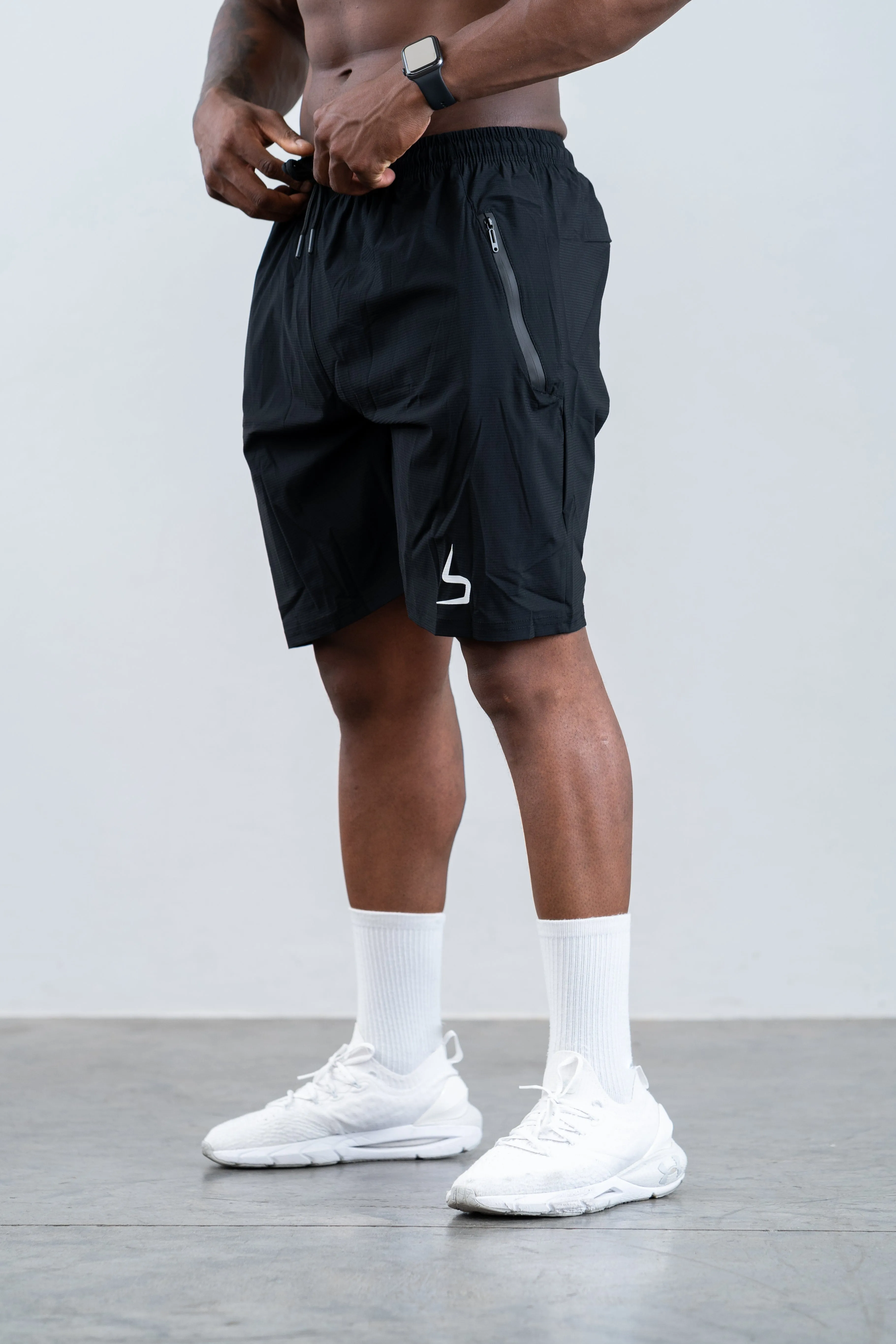 Black Pro Stretch Training Shorts