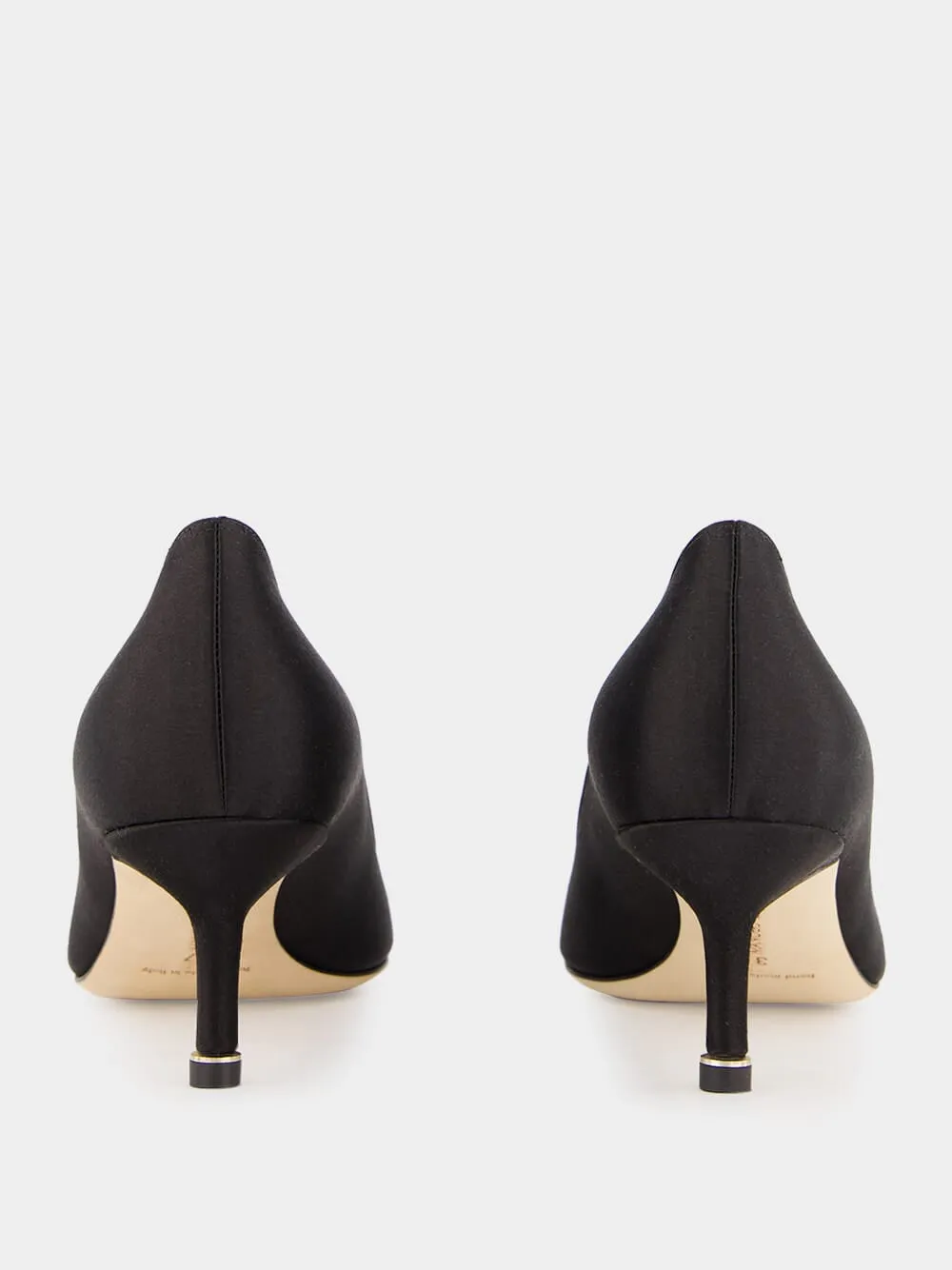 Black Satin Hangisi Pumps