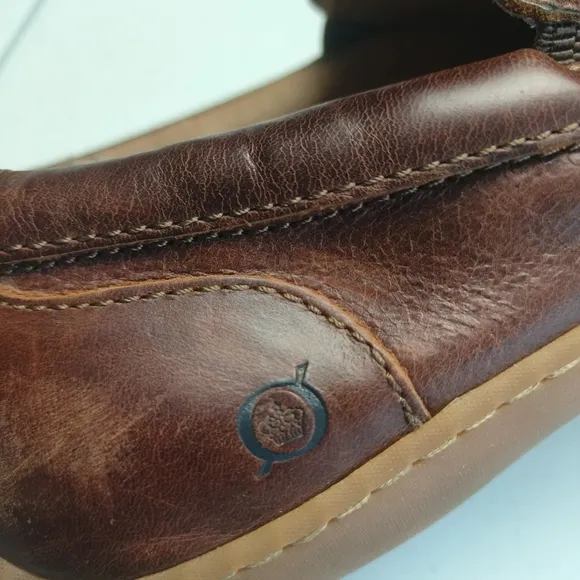 Born Men's Eberhard Venetian Loafer Size 11.5M Slip On Shoe Brown Leather Casual