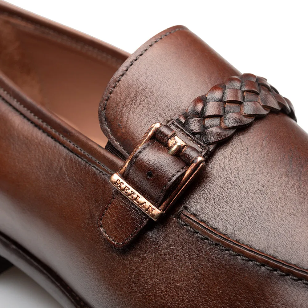 Braided Ornament Leather Slip On