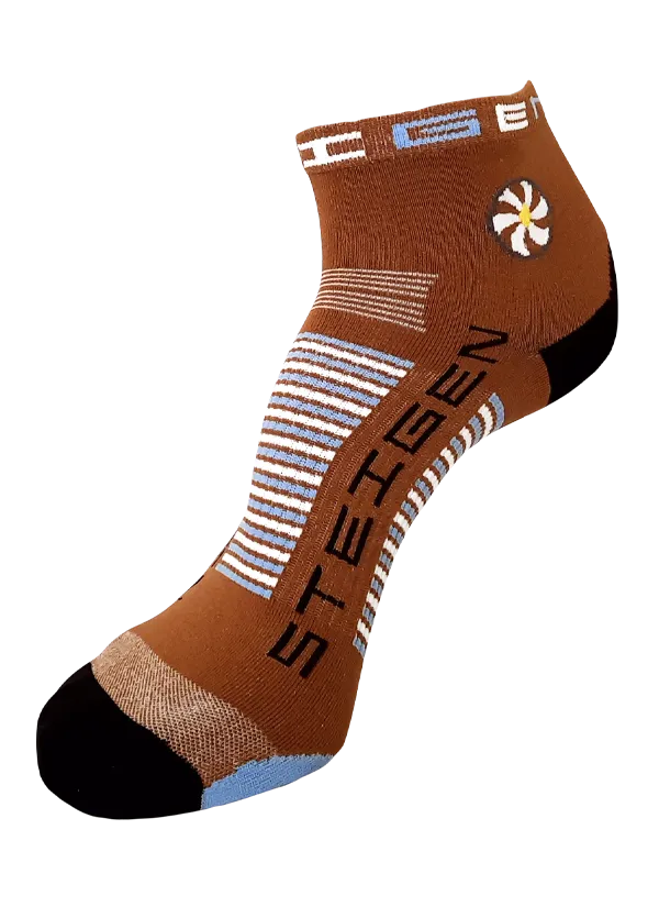 Brown Running Socks ¼ Length